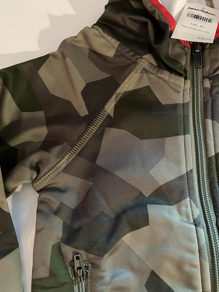 Chaqueta Abrigo Hanna Andersson Niños Ligero Camuflaje Atlético Talla 85 2T Foto 4 de 4