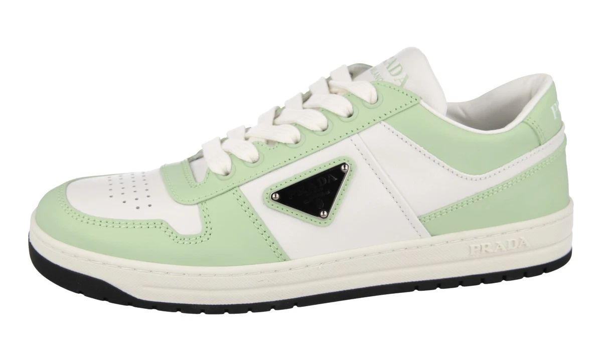 PRADA Leder Downtown Sneaker - 1E792M - Weiss - NEU