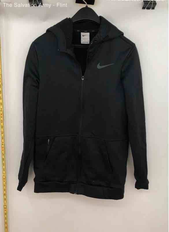 Nike Men’s Black Therma-Fit Full-Zip Hoodie with Kangaroo Pocket Size S