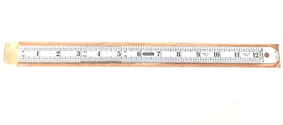 NEW! GENERAL TOOLS 12  FLEXIBLE STAINLESS STEEL RULE, #1201, 8ths 16ths 32nds &