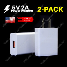2-Pack Universal 5V 2A USB Wall Charger AC Power Adapter US Charging Plug Lot