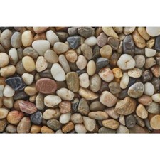 Exotic Polished Mixed Gravel Pebbles Decorative Stones 3/8in 20lb Bag Decor Mix