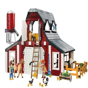 playmobil farm with silo