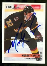 Murray Craven autographed Hockey Card (Vancouver Canucks) 1994 Topps Premier #47