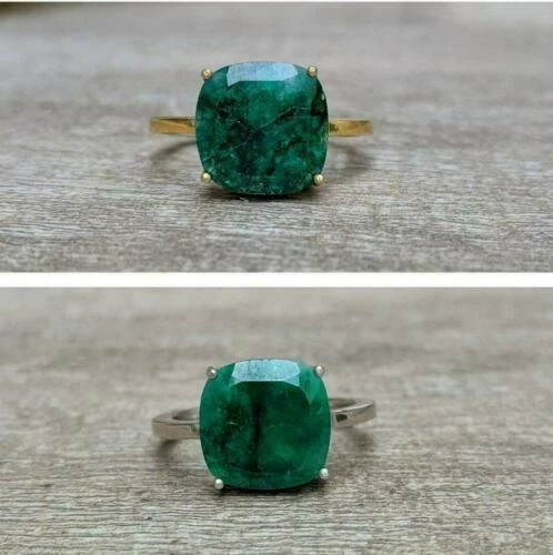 Anelli di lusso smeraldo in argento sterling