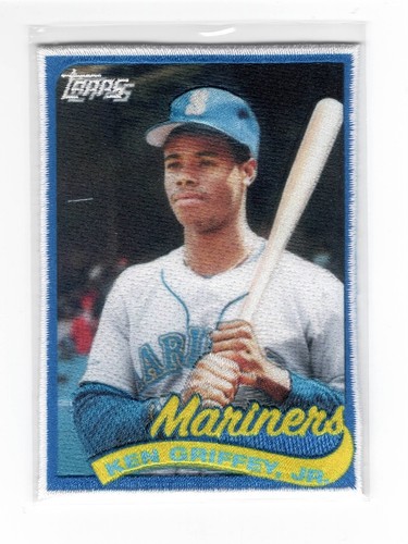 Ken Griffey Jr 2020 Topps Actualización Caja Topper 1989 Parche de tela Tarjeta RC Marineros