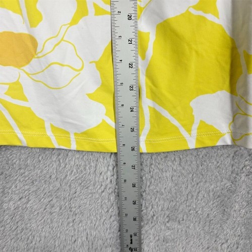 J. McLaughlin Marie Halter Top Size XL Yellow Freesia Catalina Cloth Tie Neck - Picture 8 of 10