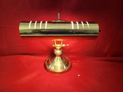 Vintage Brass Piano Bankers Lamp - Picture 2 of 7