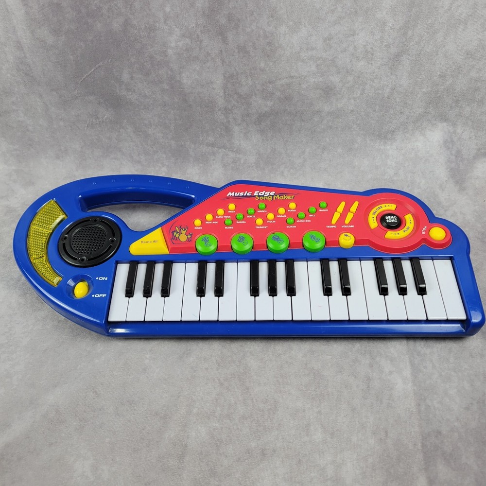 Music Edge Song Maker Keyboard Record Play Demo 3AA Batteries 32 Keys WORKS