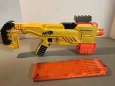 Nerf Dart Gun Alpha Strike Flyte CS-10 Motorized Blaster WORKS W/ 18 Dart Clip