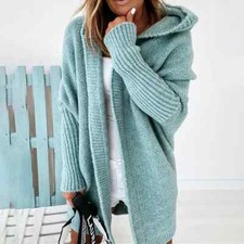 New Women Autumn Cardigan Loose Hoodies Knitted Sweater Women Casual Solid Coat