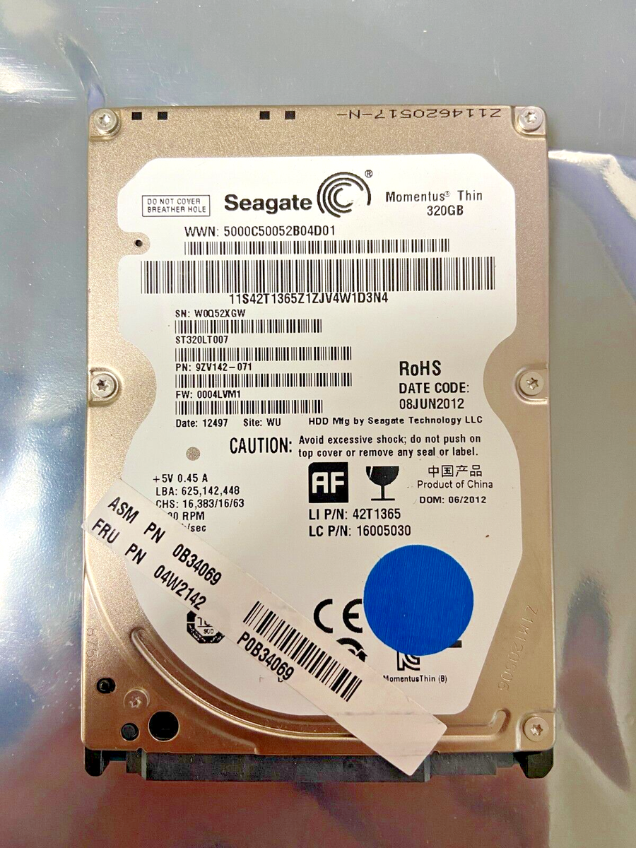 Seagate Momentus Thin 7mm 320GB 7200RPM SATA (ST320LT007) HDD