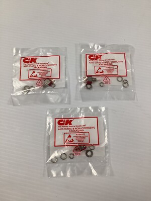 Lot of 3 8121SHCGE C&K switch pushbutton miniature