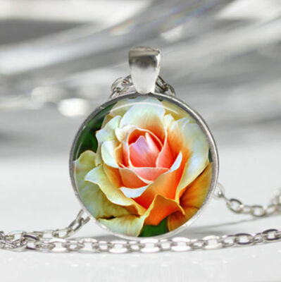 ROSE FLOWER PLANT MOM GIFT pendant 20