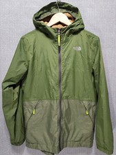 The North Face Dryvent Youth Boys Insulated Windbreaker Jacket Hood Green XL B80