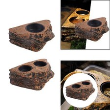 Reptile Feeder Ledge, Reptile Food Dish, Water Feeder, for Pets, Gecko, Lizard,