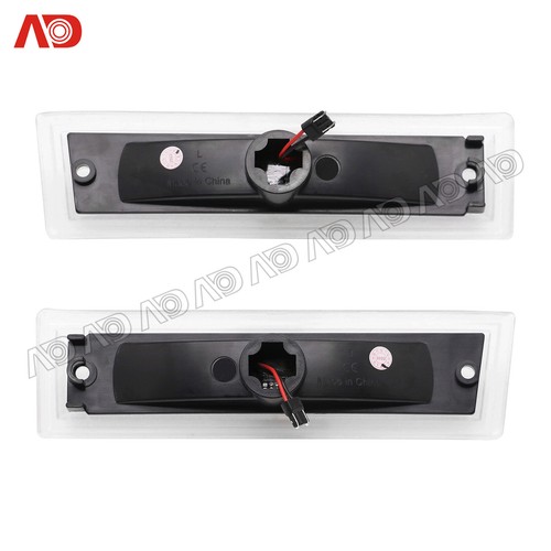 White LED Front Side Marker Light Clear Lens For 81-91 Chevrolet C10 C20 C30 GMC - Picture 9 of 11