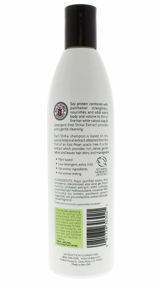 Champú voluminizador natural Shikai con ingredientes botánicos enriquecido 12 fl oz Foto 2 de 4