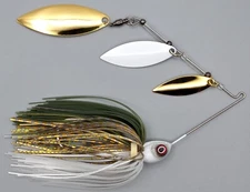 Custom Spinnerbait ~ Gold Shiner ~ 3/8 oz Triple Blade Bait Ball