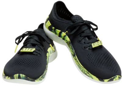 Crocs Men's Literide 360 Marbled Pacer Sneaker Black Citrus