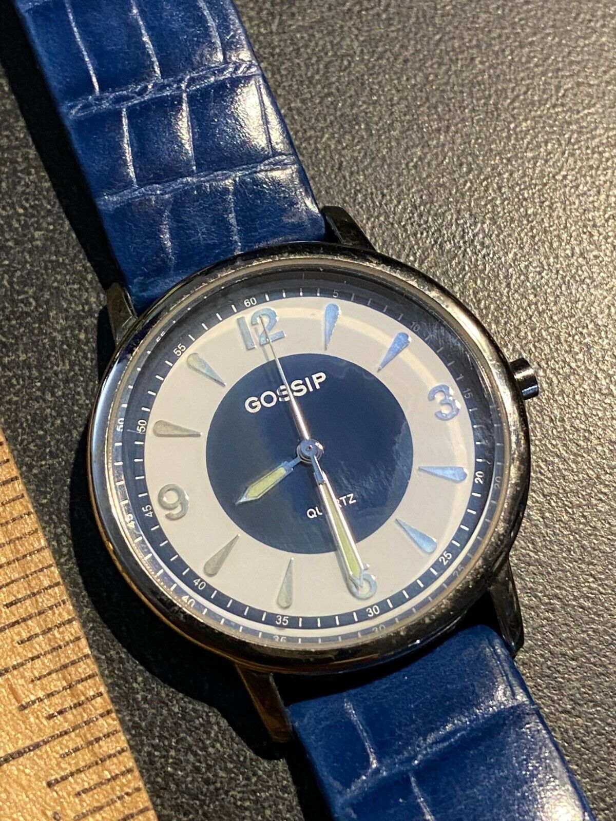 Gossip Quartz Wristwatch with Blue Leather Band