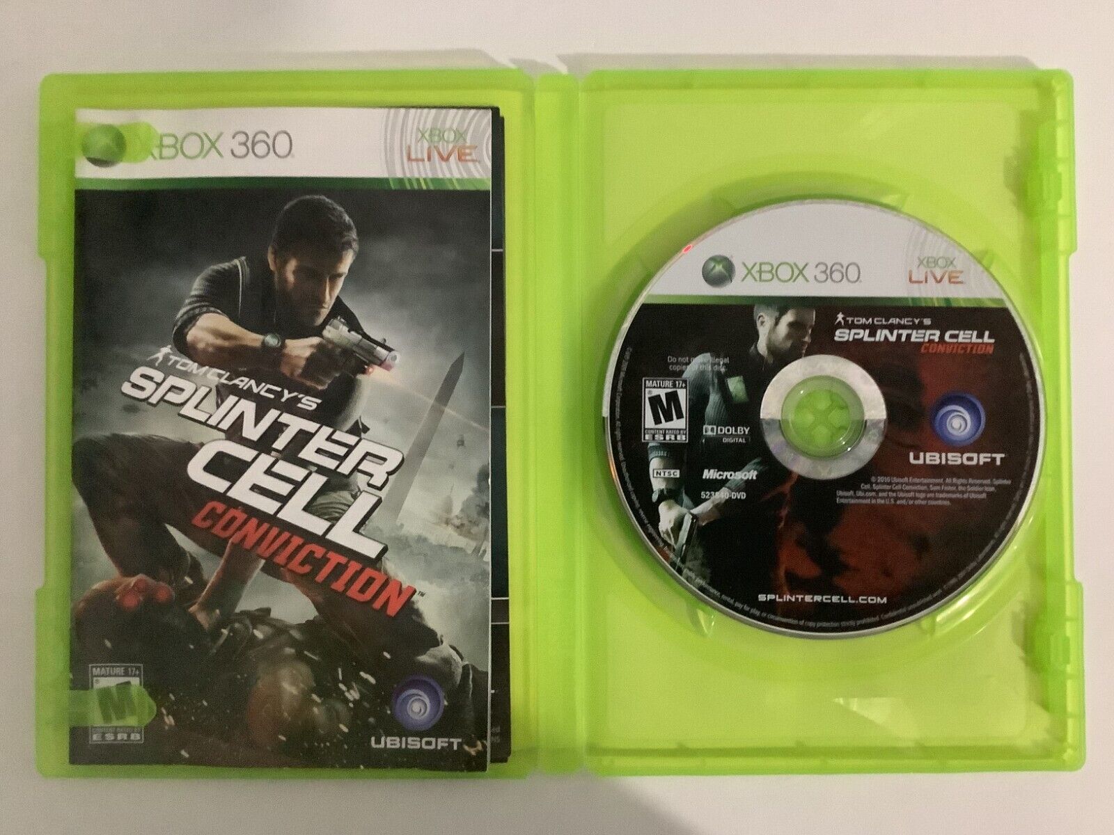 Xbox 360 - Tom Clancy's Splinter Cell Conviction Microsoft Xbox 360  Complete #111