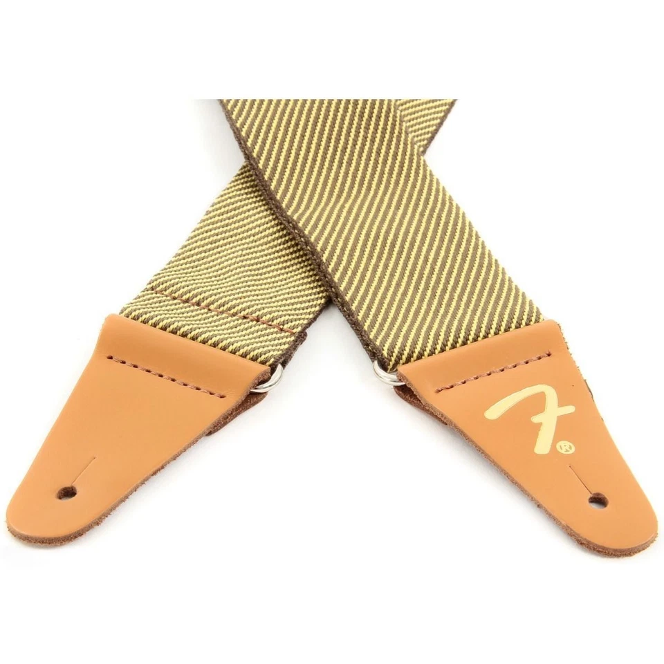 Auténtica correa de guitarra Fender de 2" vintage de tweed con extremos de cuero - Selecciones gratuitas Foto 2 de 4