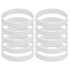 10Pcs Nothing Impossible Wristbands for Motivation, White