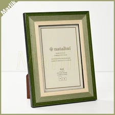 Natalini Handmade ITALIAN Marquetry Picture Frame 4x6" (10x15 cm), Green, NEW