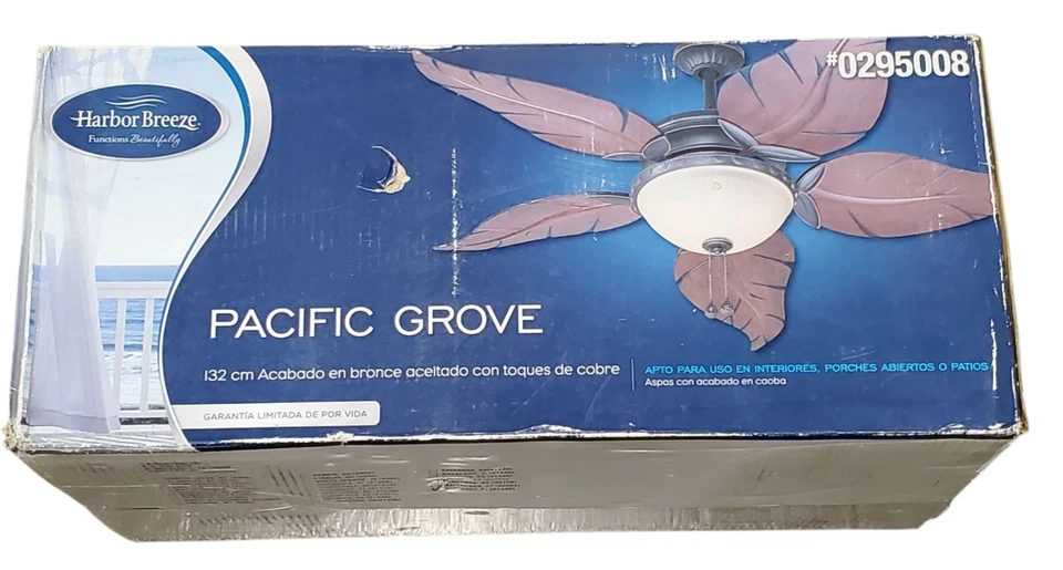 Harbor Breeze Pacific Grove 52" In/Outdoor Ceiling Fan Palm Tree Shaped Blades - Image 3 of 4