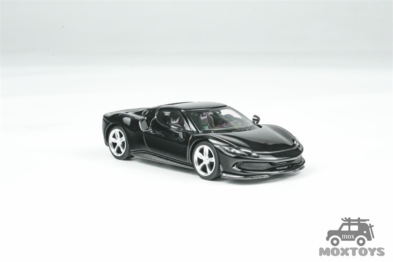 BBR 1:64 296 GTB Nero Daytona Black Diecast Model Car