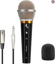 Marengo Handheld Dynamic Microphone for Karaoke Singing, Wired XLR Microphone