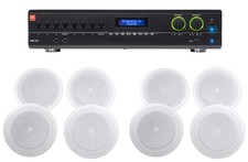 JBL VMA260 60w 8-Input Amplifier 8 8" JBL Speakers For Restaurant/Bar/Cafe