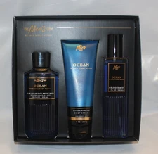Bath & Body Works Men's Ocean Body Cream, 3 in 1 Wash & Cologne Mist Gift Set