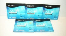 5 PC Lot Sony HANDYCAM DVD-R Disc Recordable 30 Minute 1.4GB New Sealed