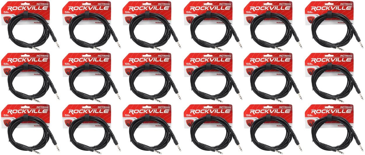 18 Rockville RCTR110B Черный 10 кабелей от 14 TRS до 14 TRS 100 медь 18090₽