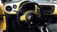 2012 12 Volkswagen Beetle Hatchback Steering Wheel Black Leather Yellow 94243 2012 12 Volkswagen Beetle Hatchback Steering Wheel Black Leather Yellow 94243