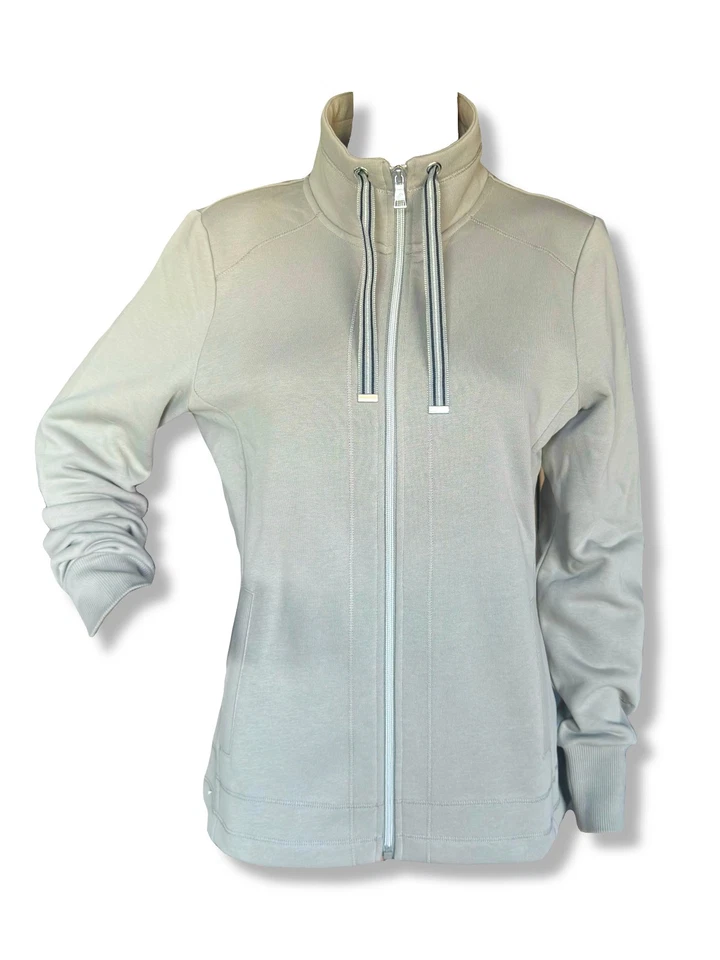 Joy Damen Jacke TATJANA Salbeigrün Sweatjacke Soft Touch - Bild 1 von 3