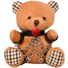 MASTER SERIES Gagged Bondage Bear for Men, Women Couples. Soft, BDSM Themed