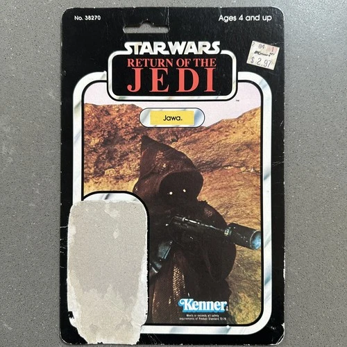 Vintage Star Wars ROTJ Jawa Kenner Cardback Return of the Jedi 77 Back