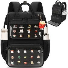 Mochila Ita con compartimento para almuerzo, bolsa Ita pin exhibición lonchera mochila con...