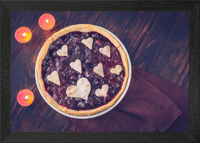 Kirschmarmelade Tarte Gerahmtes Wandbild Poster Leinwanddruck Bild