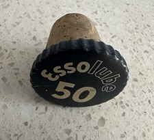 Essolube Vintage Glass Oil Bottle stopper petroleum 