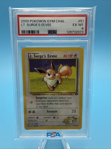 Lt. Surge's Eevee (Unlimited) graded PSA 6 for sale on eBay