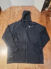NIKE - MEN'S MEDIUM - BLACK FULL ZIP DRI FIT HOODED SWEATSHIRT - RN56323 GUC