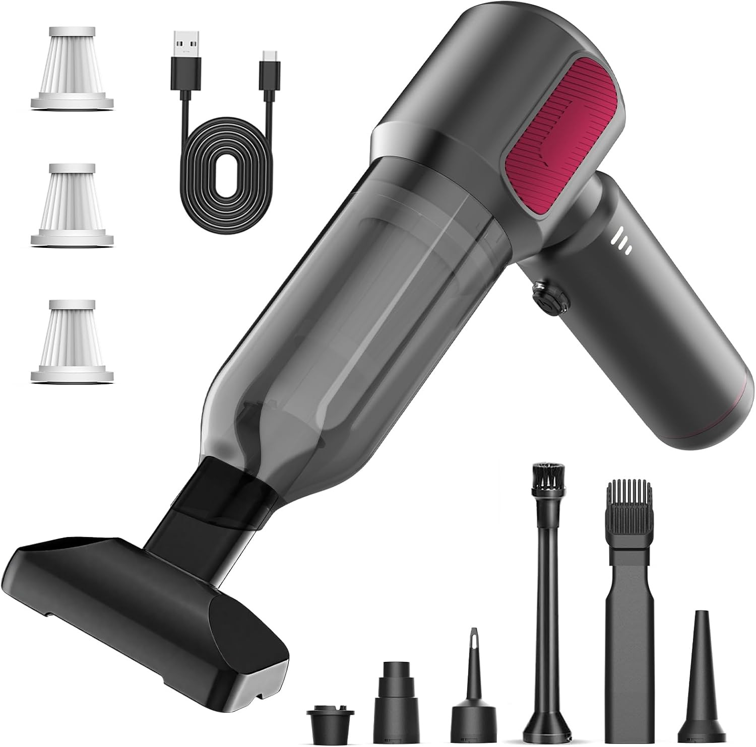 Mini Aspirapolvere Auto Senza Fili Potente 21000Pa - Anti-Briciole