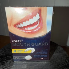 Uniedi Mouth Guard 4 Guards, 2 Sizes,12 Cleaning Tablets Protect Teeth Grinding