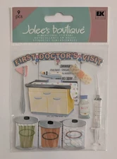 RARE Jolee's Getting Your Shots Baby's 1st Doctor's Visit Scrapbooking Stickers