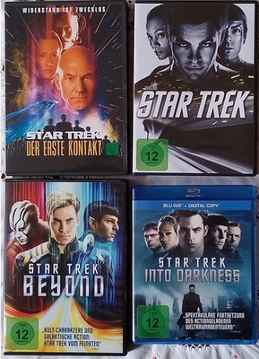 DVD + Blu-ray: 4 Star Trek Filme ( Into Darkness ,  Beyond  u.a.)