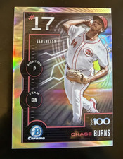 2025 Bowman Draft Chrome Chase Burns Scouts Top 100 #BTP-17 Reds